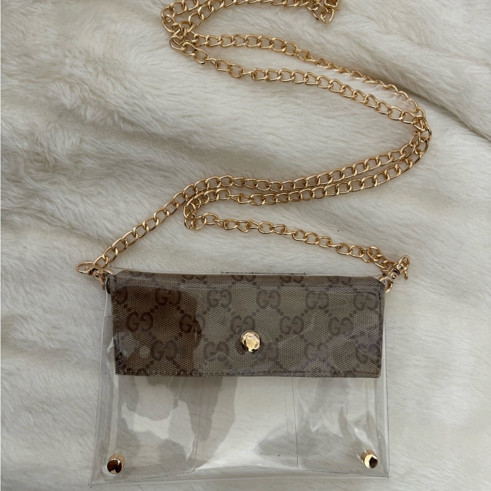 Clear bag pvc purse/football szn/ small crossbody